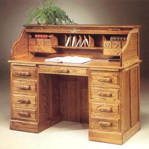 Oak Roll Top Desk