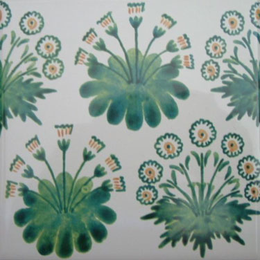  an original hand-painted tile in the William Morris Gallery Collection